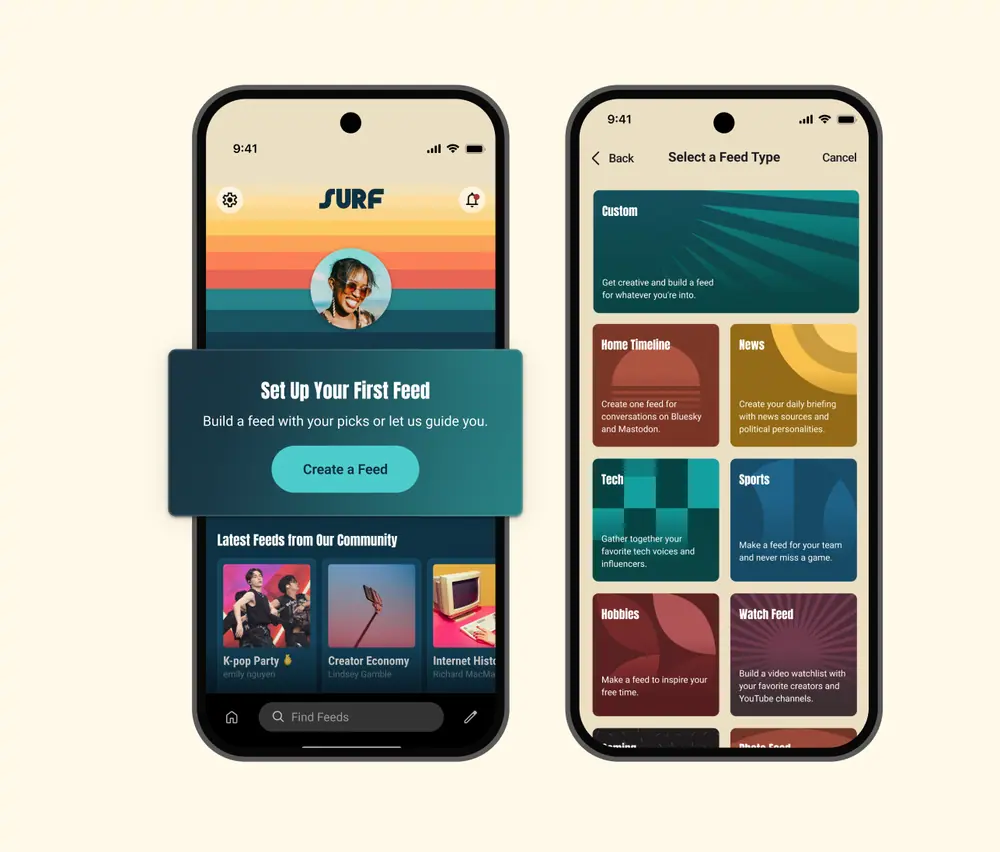 An earlier version of the Surf app.Image Credits:Flipboard