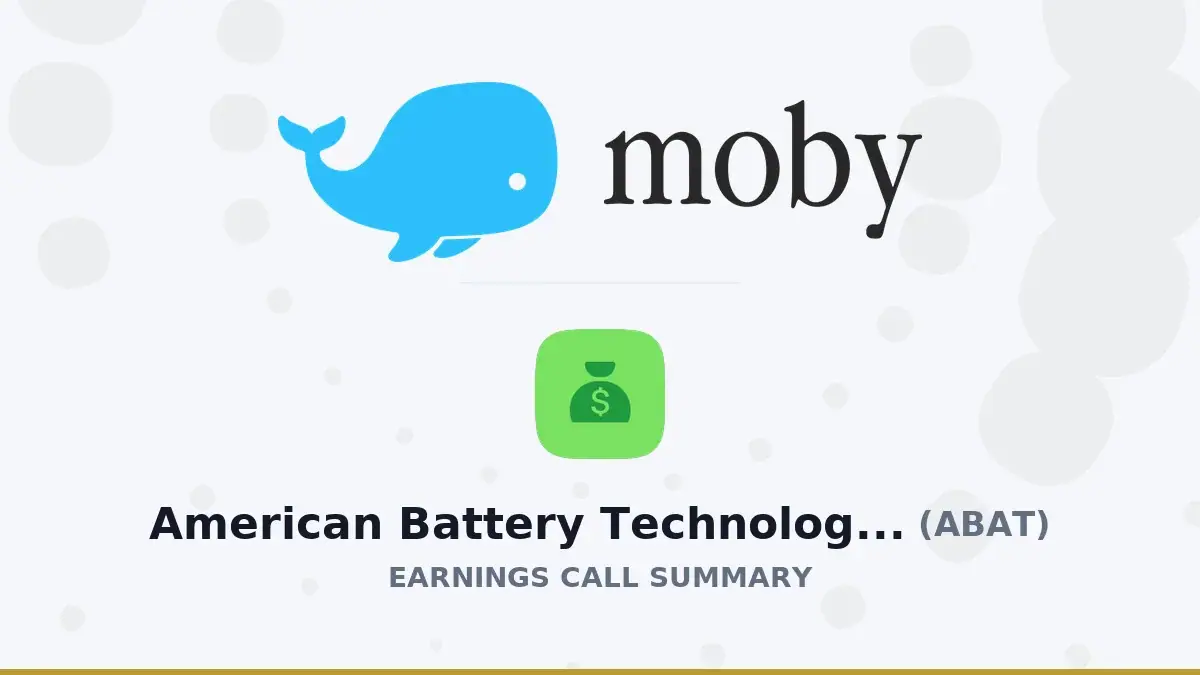 American Battery Technology Company Common Stock Q4 2026 Earnings Call Summary
