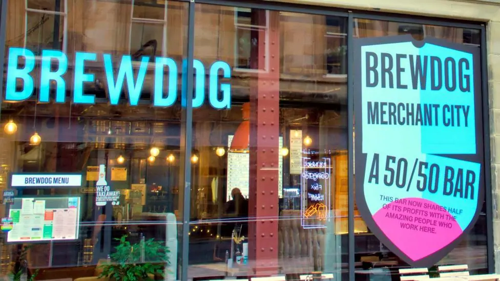The front of a Brewdog bar in Glasgow, Scotland