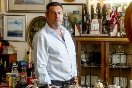 Antonio De’Lemos, co-owner of the La Topaze D’or antiques shop in St Helier market