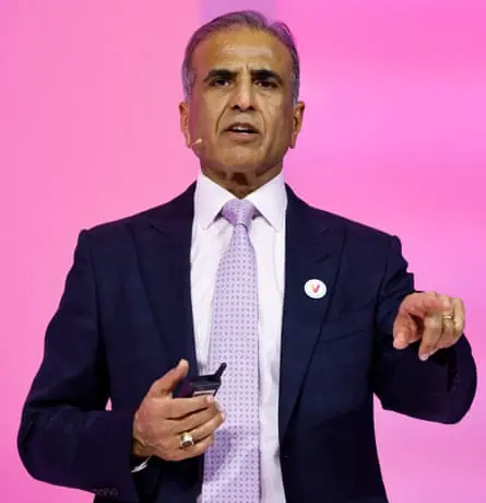 Sunil Bharti Mittal in a suit and tie at an innovation fair in Paris in 2023