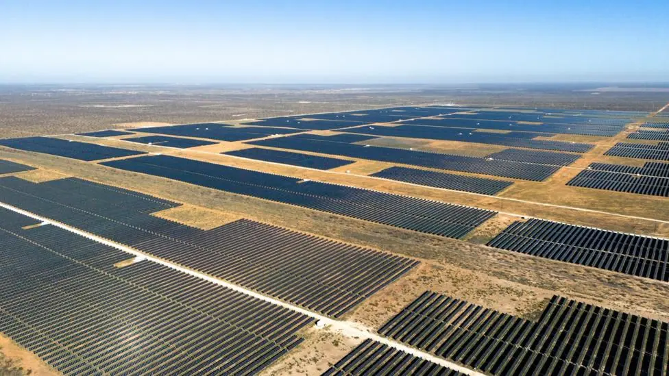 A solar farm in Texas