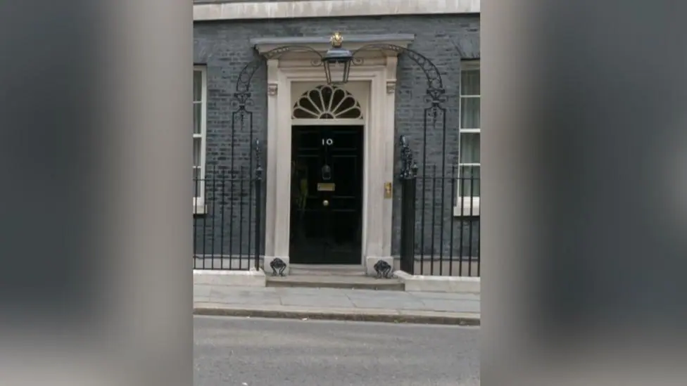 The exterior of 10 Downing Street.