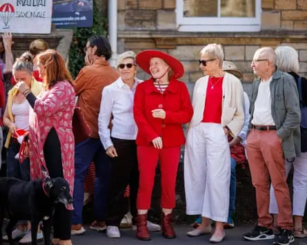 Protesters outside Frome town hall.