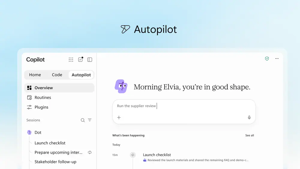 You can give Autopilot a name and an appearance.