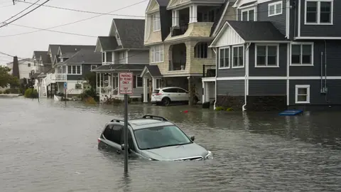 Powerful nor'easter causes coastal flooding and knocks out power to parts of the U.S. Northeast