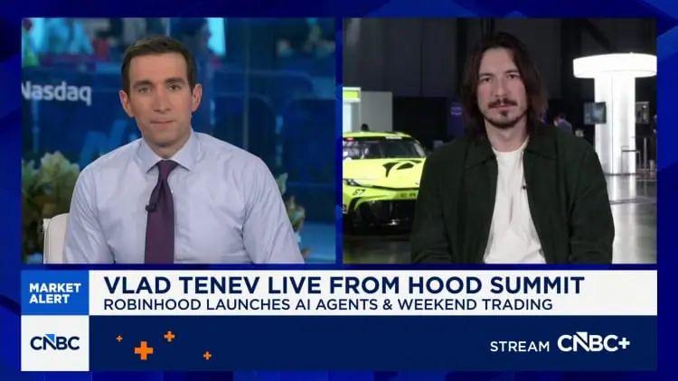 Robinhood CEO Vlad Tenev on launching AI agents and weekend trading
