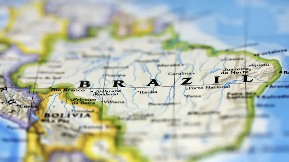 A map of Brazil. (Shutterstock)