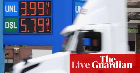 Gasoline prices drive up US monthly inflation; four UK interest rate hikes expected by next summer – as it happened