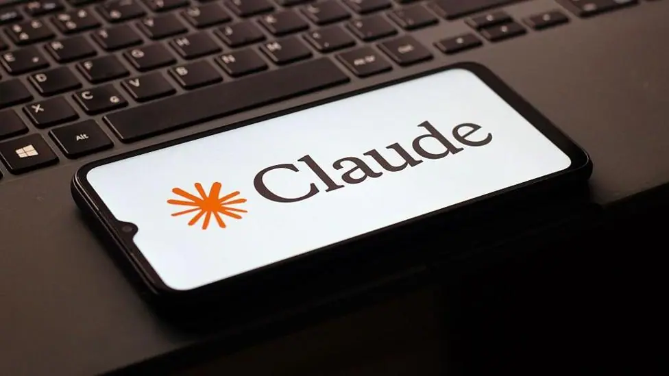 Claude logo on a smartphone