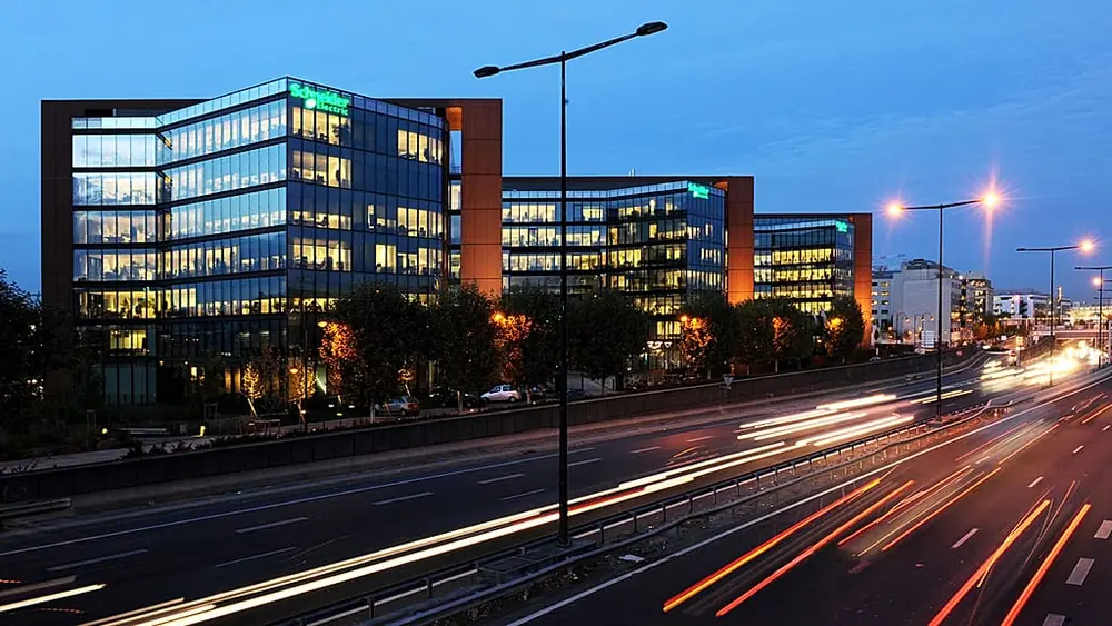 File - Schneider Electric’s headquarters, Le Hive, in Rueil-Malmaison, near Paris, pictured in November 2009.