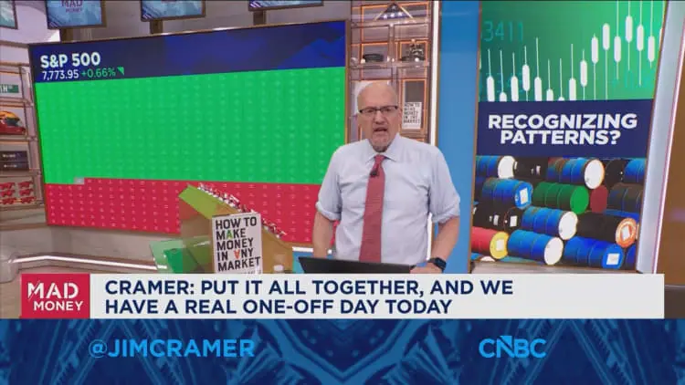 My money is on bond sellers to tell us where we're going next, says Jim Cramer