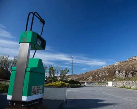 A remote petrol pump on the Isle of Lewis.