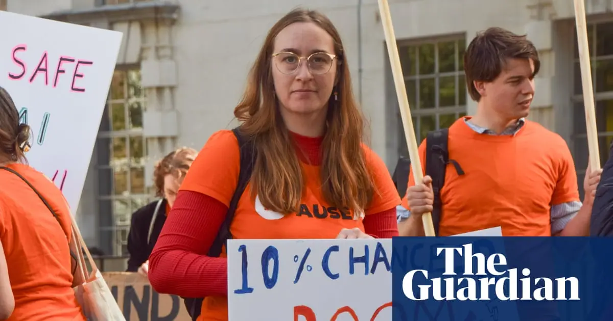‘Pull the plug’: protesters resort to direct action against AI firms