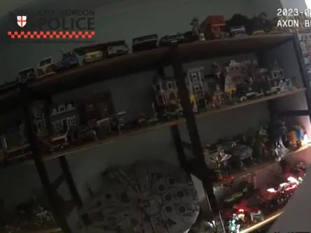 Shelves filled with Lego sets that Matthew Johnson claimed were stolen