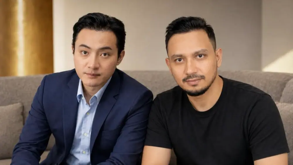 Justin Sun and Sandeep Nailwal (Polygon/Press)