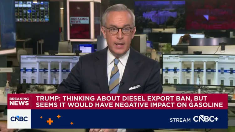 Pres. Trump: Thinking about diesel export ban, but seems it would have negative impact on gasoline