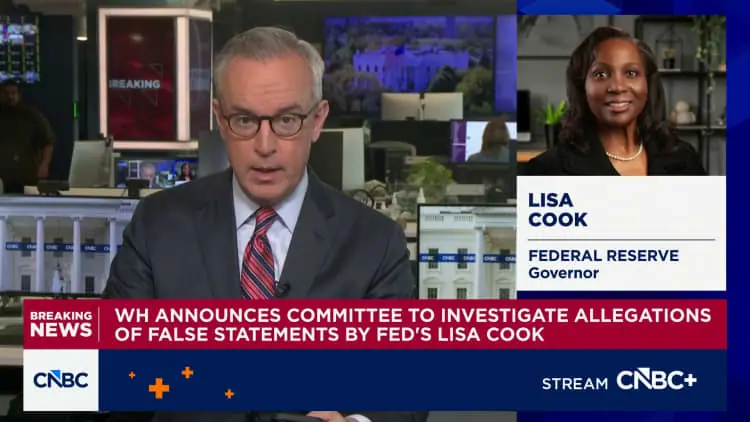 Trump appoints committee to investigate statements by the Fed’s Lisa Cook
