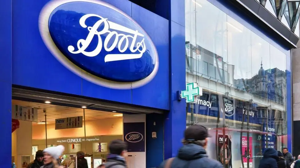 Front of a boots store in London