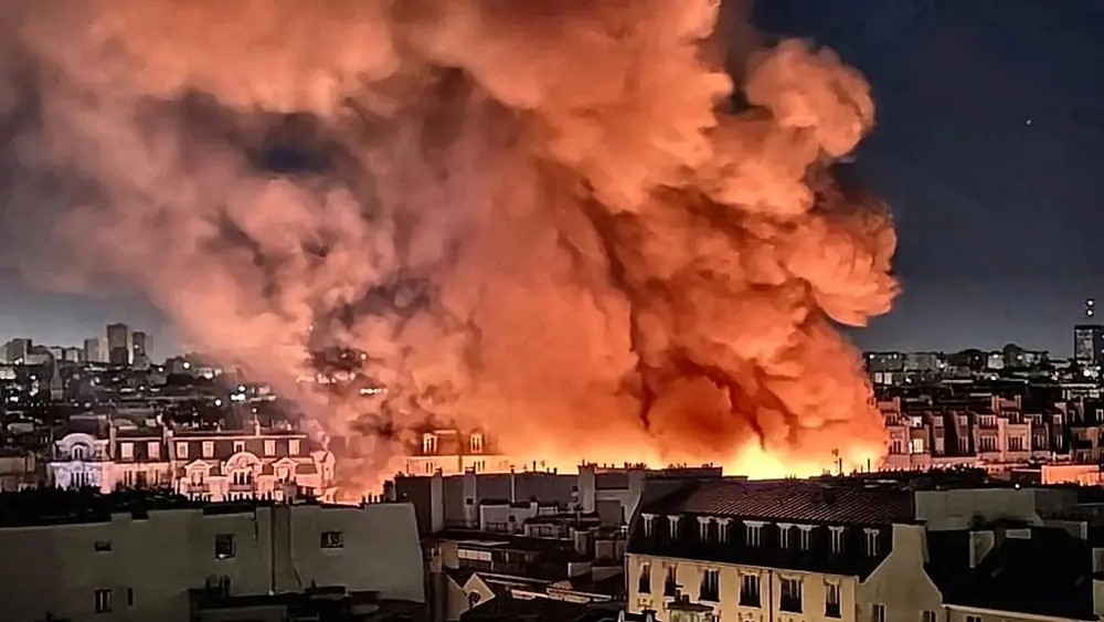 A fire at the Marché Couvert des Enfants Rouges in Paris, 12 October, 2026
