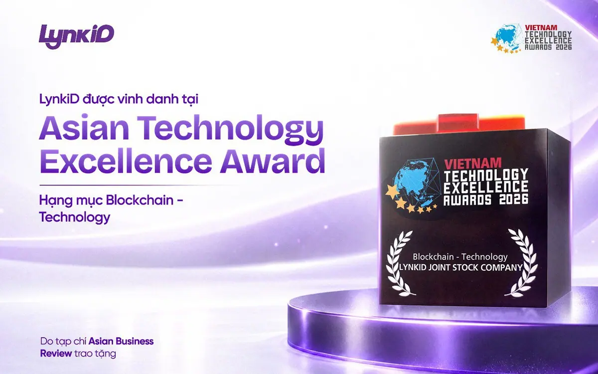 LynkiD được vinh danh tại Asian Technology Excellence Awards 2026 ở hạng mục Blockchain – Technology