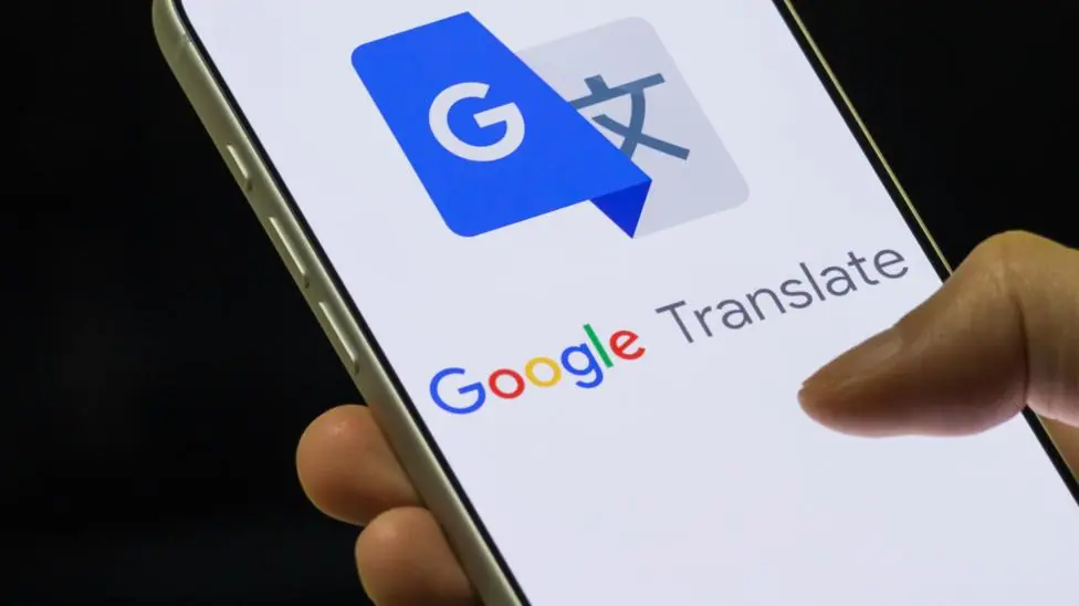 A screen showing the Google Translate app