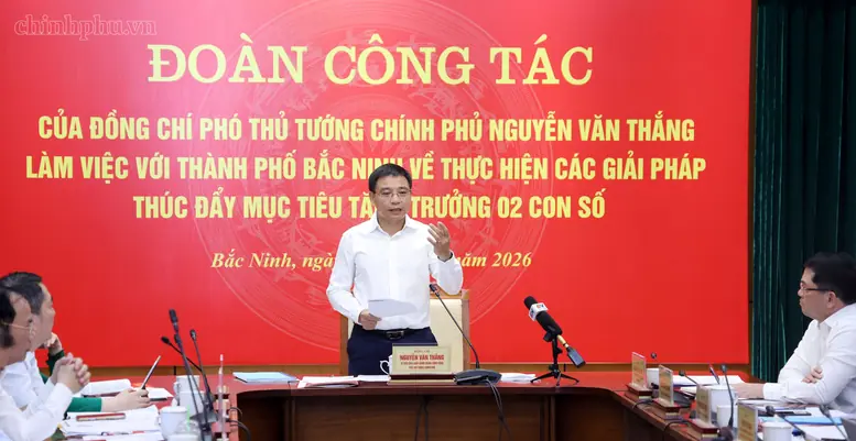 Phó Thủ tướng đã giải quyết các kiến nghị cụ thể của Bắc Ninh với tinh thần tạo mọi thuận lợi để Thành phố phát triển hơn nữa - Ảnh: chinhphu.vn/Đức Tuân