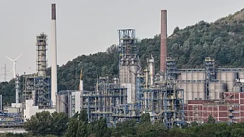 File - The Klesch oil refinery, formerly BP, produces petrol, diesel, and jet fuel in Gelsenkirchen, Germany. 30 Sept. 2026