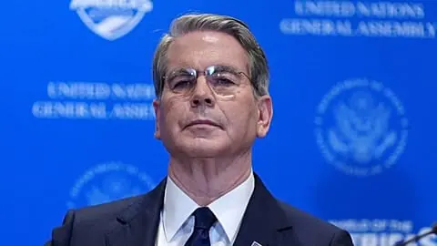 File - Treasury Secretary Scott Bessent attends a meeting at UN headquarters, 22 September 2026.