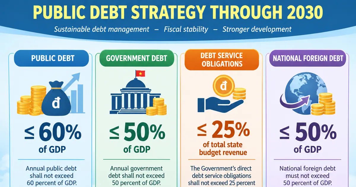 Gov't adopts new public debt strategy through 2030