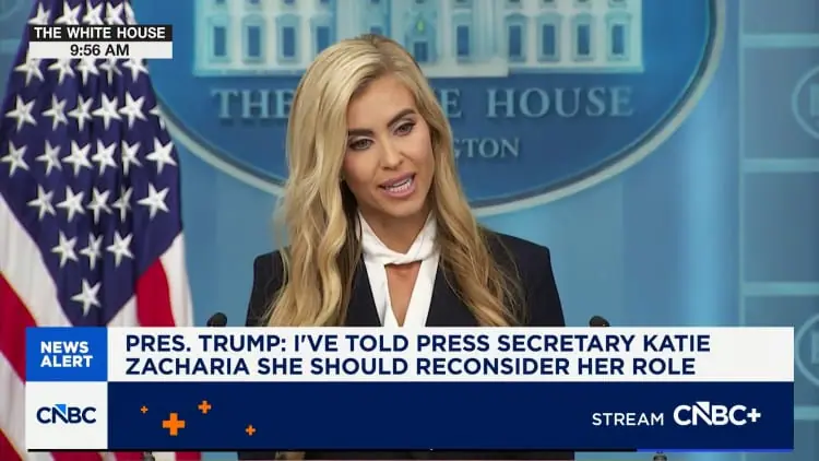 Trump: Press secretary Katie Zacharia should 'reconsider' role