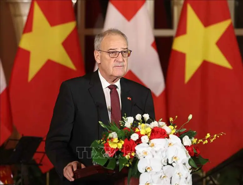 Tổng Bí thư, Chủ tịch nước Tô Lâm chủ trì chiêu đãi Tổng thống Liên bang Thụy Sĩ Guy Parmelin- Ảnh 3.