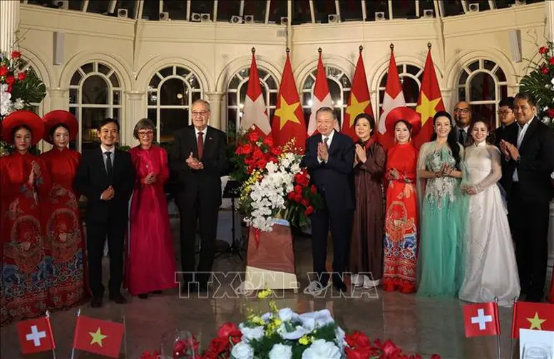 Tổng Bí thư, Chủ tịch nước Tô Lâm chủ trì chiêu đãi Tổng thống Liên bang Thụy Sĩ Guy Parmelin- Ảnh 4.