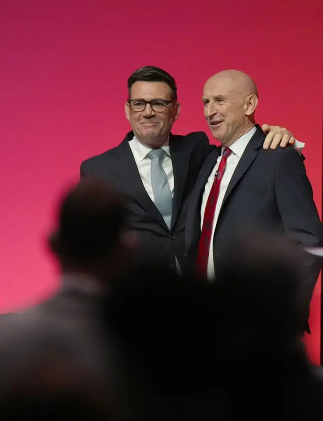 Prime Minister Andy Burnham with Chancellor of the Exchequer John Healey (PA)