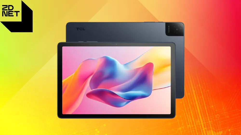 TCL Tab 10 on a ZDNET commerce background