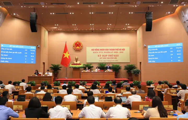 Quang cảnh một buổi họp HĐND TP Hà Nội. (Ảnh minh hoạ)