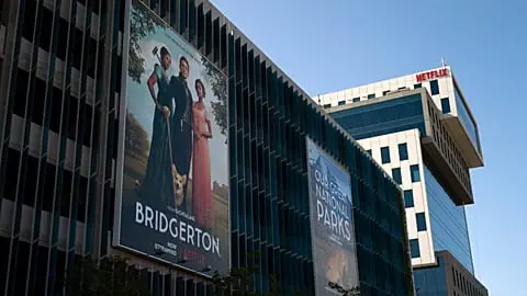 FILE - Photo of Netflix series Bridgerton advert