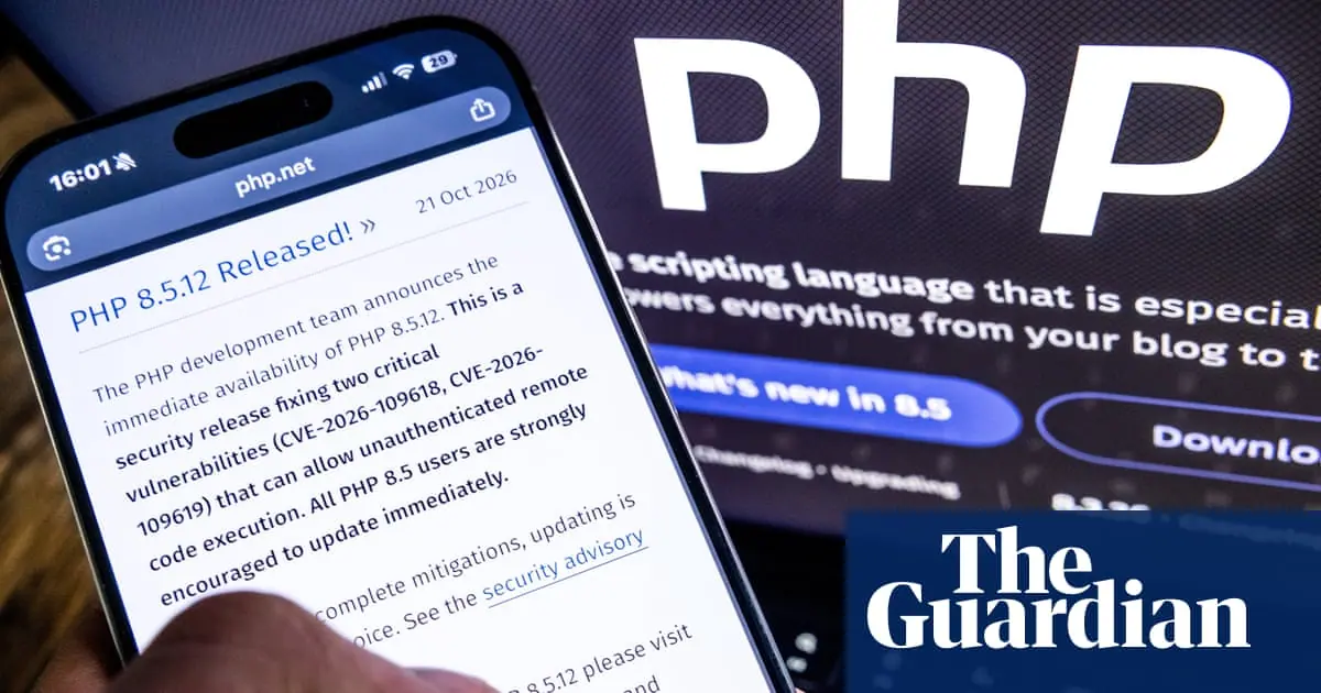 Flaw in PHP computer language leads to shutdown of websites around world