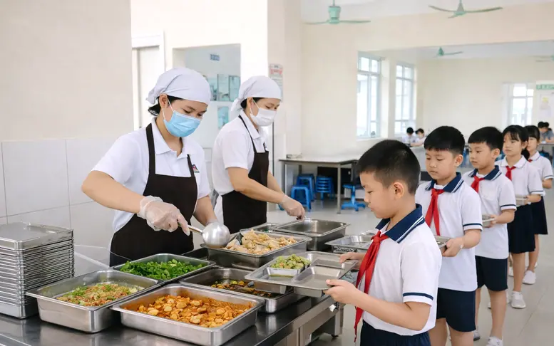 Tăng cường an toàn thực phẩm, bữa ăn bán trú trong trường học
