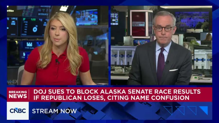 DOJ sues to block Alaska from certifying Senate race winner if Republican narrowly loses