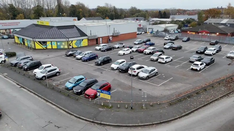 An aerial view of the Copeland Street car park in Derby