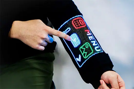 World’s first touchscreen woven into clothing using electronic fibers
