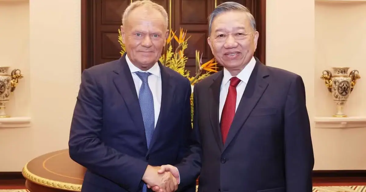 Tổng Bí thư, Chủ tịch nước Tô Lâm tiếp Thủ tướng Ba Lan Donald Tusk