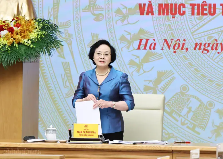Phó Thủ tướng Phạm Thị Thanh Trà phát biểu kết luận buổi làm việc - Ảnh: chinhphu.vn/Thu Giang