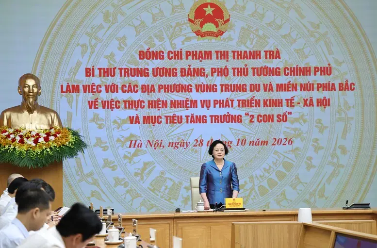 Phó Thủ tướng nhấn mạnh mục tiêu tăng trưởng 2 con số là mệnh lệnh chính trị, dù khó đến đâu cũng phải quyết tâm thực hiện - Ảnh: chinhphu.vn/Thu Giang