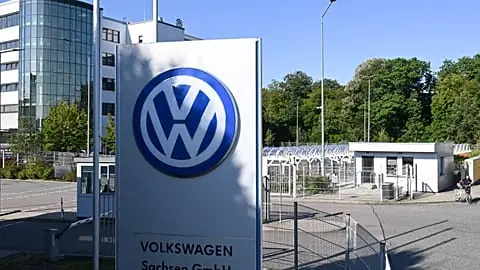 A view of the Volkswagen engine plant in Chemnitz, Germany, Thursday, Aug. 27, 2026. (Hendrik Schmidt/dpa via AP)