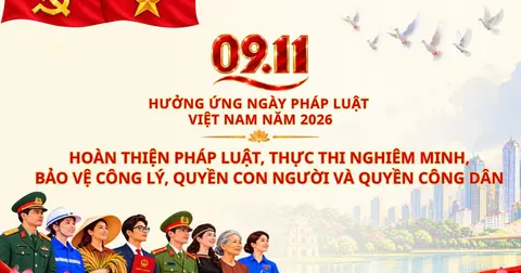 Bộ Tư pháp giới thiệu bộ nhận diện tuyên truyền Ngày Pháp luật Việt Nam năm 2026