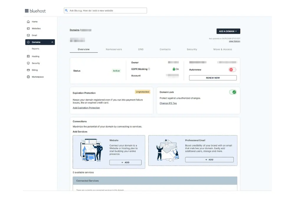 Bluehost testing